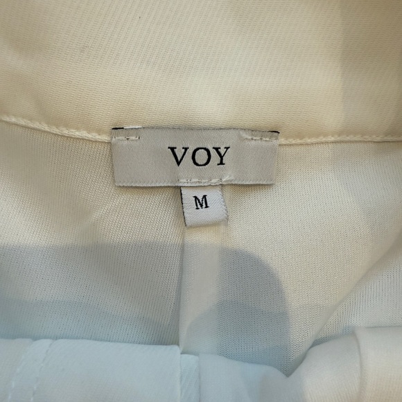 Dressy White Shorts with Pearl Decorative Trim - Picture 3 of 7